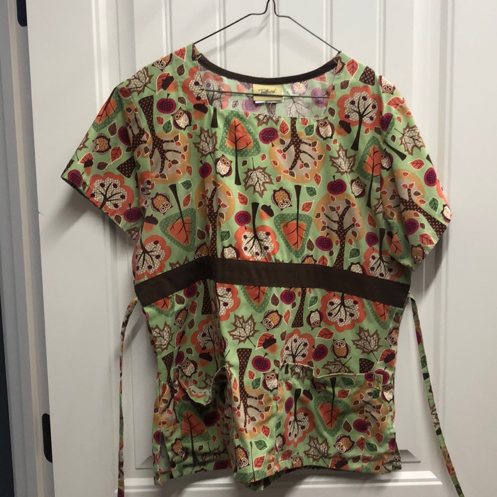 Fall scrub top